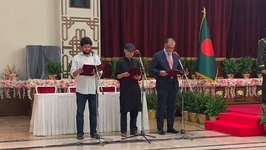 অন্তর্বর্তী সরকারে আরও তিনজন উপদেষ্টা